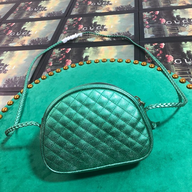 Gucci經典款女包 534951 古馳菱形綠色迷你手袋 Gucci斜挎女包  gqy3323